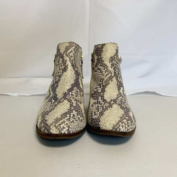 Vince Camuto Suede Snakeskin Booties Size 7 - Picture 5 of 9